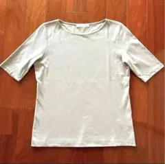 【美品】ドゥクラッセ　DoCLASSE ダブルフロント　Tシャツ　トップス　L