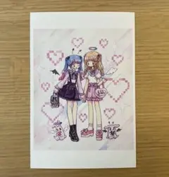 ポストカード　「地雷ちゃんと量産ちゃん」