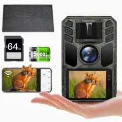 2025最新 WIFI ソーラー式 防犯カメラ 64MP 4K 定価12960円