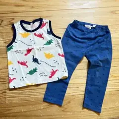 恐竜柄タンクトップとパンツセット