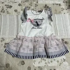 MONNALISA ティーカップ猫ワンピース
