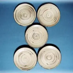 651『瀬戸 麦わら 輪線文様 小皿 5枚』 /骨董品 古美術 アンティーク