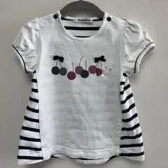 familiar チェリー刺繍 Tシャツ 90