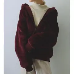 Fashion Letter♡リバーシブル 2way ボアブルゾン M