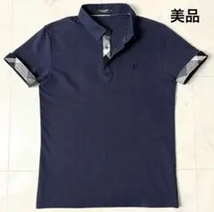 【美品】ブラックレーベルクレストブリッジ チェック 半袖ポロシャツ トップス