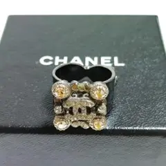 CHANEL ココマーク ラインストーン 指輪 リング ヴィンテージ