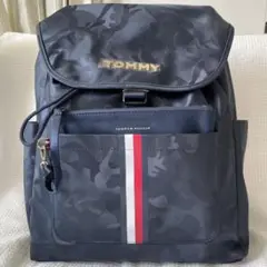 【新品】トミーヒルフィガー バックパック カモフラ ネイビー ポーチ付き 1点!