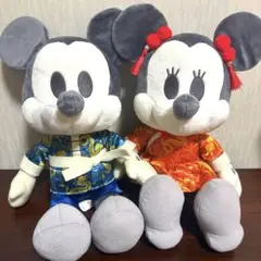 【新品】ミッキー＆ミニー デココレ チャイナ服BIGぬいぐるみ（2種セット）