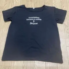 ブラック プリント Tシャツ 140