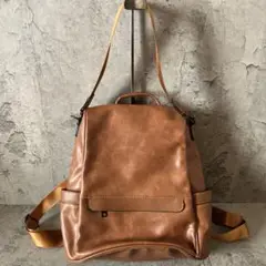 【極美品】レディースリュック ショルダーバッグ 2WAY ブラウン