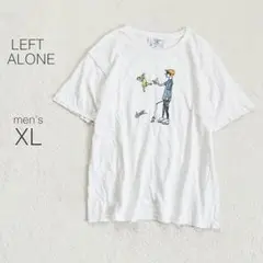 【レフトアローン】Tシャツ 半袖 綿混 刺繍 カジュアル 大きいサイズ 美品