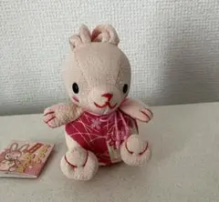 ちりめん　うさぎキーホルダー