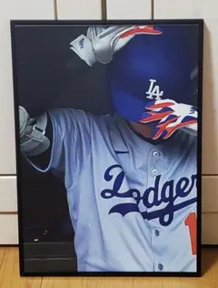 ドジャース大谷翔平 2025年MLB！A3サイズポスターフレーム付き①