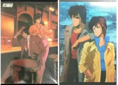シティーハンター アニメ 下敷き 袋入り 2枚 当時物