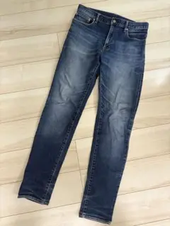 ダークブルー ストレートデニム ジーンズ 30