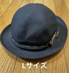 ひかりのくに　制帽　紺色チェック　ネイビー　制服　通園帽子 Lサイズ