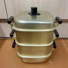 ホクセイ日経　新型ジェットスチーマー　蒸し器　30センチ　3段 美品✨✨ホクセイ日経 新型ジェットスチーマー 蒸し器 30センチ 3段