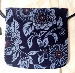 藍型花柄小物入れ