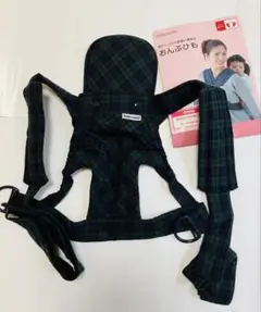 昔ながらのおんぶ紐　　グリーン チェック柄　Buddy Buddy