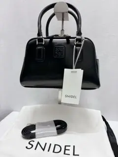 希少未使用★ SNIDEL スナイデル スクエアボストンバッグ
