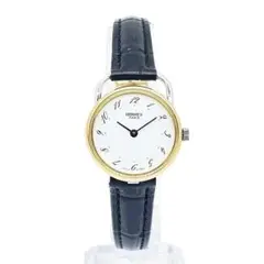 【美品】エルメス アルソー レディースウォッチ 腕時計 コンビカラー 12Q33