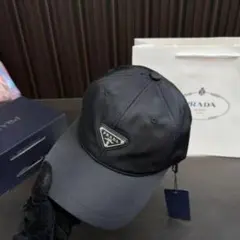 PRADAトライアングルロゴ・ナイロンベースボールキャップ 男女兼用