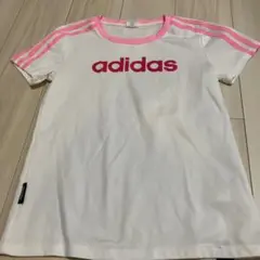 adidas ホワイト/ピンク Tシャツ 160