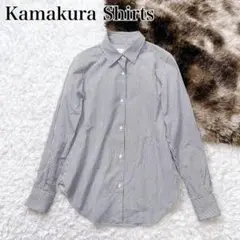 美品✨ カマクラシャツ ストライプ 長袖 洗える シャツ