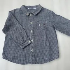 90 ファミリア　チェックブラウス