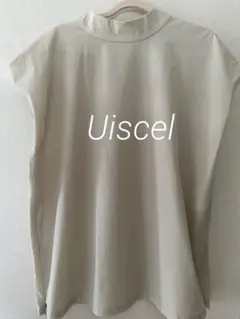 Uiscel ベージュ フレンチスリーブシャツ