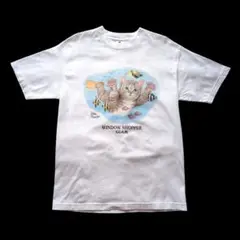 アルスタイル半袖Tシャツボブハリソン猫アニマルプリントグアムアートあのちゃん白M
