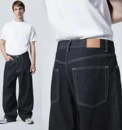 weekday astro baggy jeans ブルーリンス 30/32