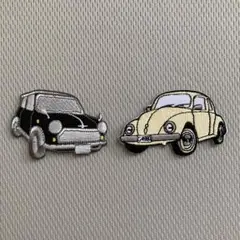 刺繍ワッペン　クラシックカー　2枚セット
