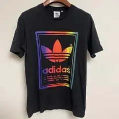 adidas アディダス レインボーグラデーション Tシャツ S相当