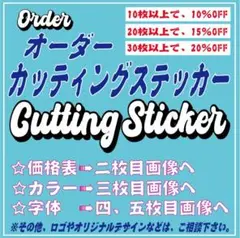 オーダーカッティングステッカー　応援グッズ　名前　チームステッカー　メガフォン
