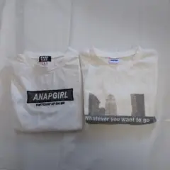 美品☆ANAPGIRL グラフィックTシャツ2枚セット