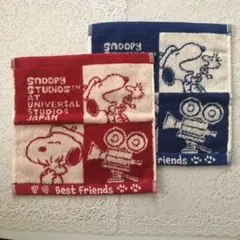 スヌーピー　タオルハンカチ2枚セット
