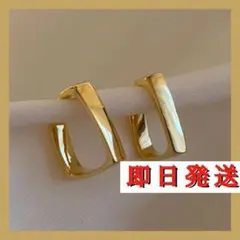 シンプル ゴールド スクエア ピアス イアリング 韓国 大人 BTS