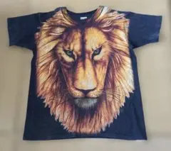 ライオンプリント Tシャツ 黒