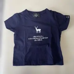 TNOC ネイビー Tシャツ 100cm 鹿デザイン