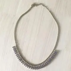 新品未使用　ビジューネックレス グレージュ