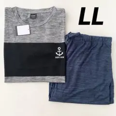 メンズ　ルームウェア　パジャマ　半袖　ハーフパンツ　LL ドライ　上下セット　夏