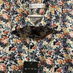 未使用　イタリア製　ETRO ラスト1点　花柄　首周りサイズ48超高級綿