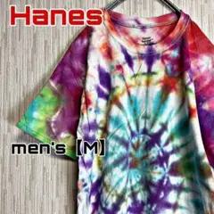 C944【Hanes】半袖タイダイTシャツ【M】総柄