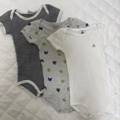 プチバトー PETITBATEAU 半袖あわせボディ 3枚組