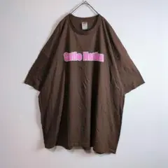 Tシャツ (3XL) 両面プリント 大きいサイズ ゆるダボ 茶色系 古着