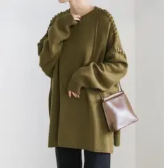 select MOCA デザインステッチオーバーニット