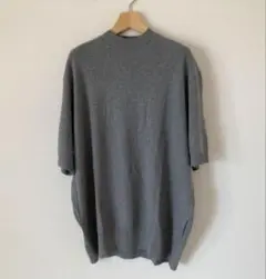 新品　Gicipi ジチピ　半袖Tシャツ　ニット　グレー サイズ5 XL相当