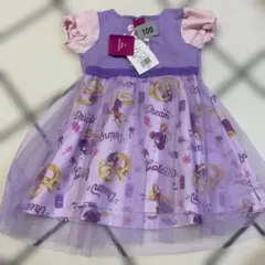 Disney ラプンツェル 半袖ワンピース 100cm