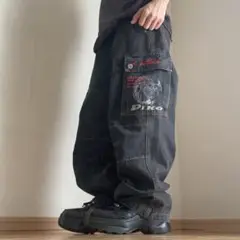 90s archive piko buggy cargo denim pants